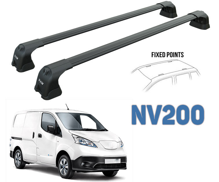 Paw Pro3 Bar Ladder Roof Rack, Fits Nissan E-Nv200 2014-On, Black Paw Pro3 Bar Ladder Roof Rack, Fits Nissan E-Nv200 2014-On, Black